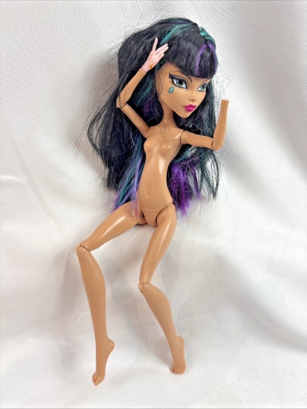 Monster High Cleo de Nile Doll 2008 Mattel 161 4HF1 Nude Missing Hand